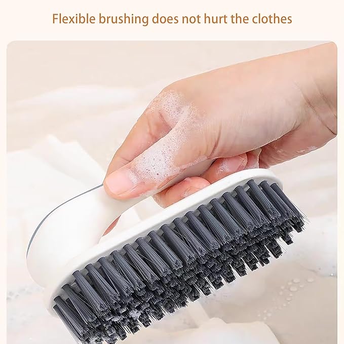 2 Pack Laundry Scrub Brush Cleaning Tool, Stain Remover Brush, Soft Bristle Scrub Cleaning Brush for Clothes, Carpet, Bathroom, Kitchen, Shoes and More (Blue)
