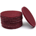 10 Pack 6 Inch Multipurpose Red Scrubber Scouring Pads Flocking Scuff Pads -Hoop and Loop Scuff Pads Conditioning Discs Polishing Pad for Furniture Automotive Cleaning, Rust Removal (400 Grit)