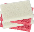 Sponges Kitchen，Cellulose Sponges, Compressed Kitchen for Household Use，for Dishes, Kitchenware, Cleaning for The Shower，Reusable，Save Space (4, Pink+ White)