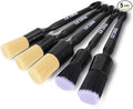 5pcs Car Detailing Brushes Set, Boars Hair Auto Car Detail Brush Kit No Scratch, Ultra Soft Car Duster Brushes Perfect for Interior, Exterior Cleaning, Wheels,Tires,Leather Seats…