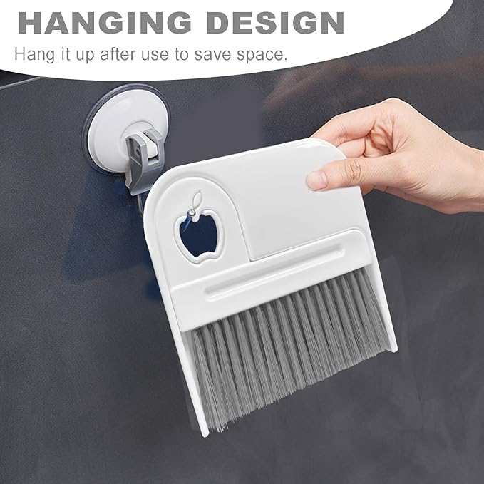 Mini Brush and Dustpan Set – Small Broom and Dustpan Set for Tight Spaces, Compact Dust Pan and Mini Hand Broom Combo