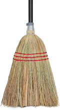 Outdoor Corn Broom, Household Indoor and Outdoor Broom Suitable for Sweeping Gravel, Fallen Leaves and Sand on Yard, Garage, Lawn, Stone Path and Concrete Floor (Total Length 59")