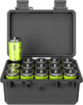 KIWIFOTOS 15 Slots D Battery Organizer Storage Case IP67 Waterproof D Cell LR20 Alkaline Batteries Holder Containers Shockproof for Household Outdoor Camping All-Purpose
