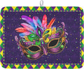 Mardi Gras Dish Drying Mat for Kitchen Counter Masquerade Mask Feather Drying Mats Absorbent Reversible Microfiber Washable Draining Pad Washable Dry Mat 18x24 Inch