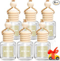 AROIC 6 Pack Car Air Freshener Hanging, New Car Scent Natural Plant Essential Oil Fragrance Diffuser, Unisex Air Freshener Aromatherapy Effectively Eliminates Odors Long-Lasting Fresh Scent (8ml Each)