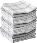 T-Fal Premium Waffle Dish Cloths: Highly Absorbent, Super Soft Long Lasting - 100% Cotton, 12"x13" Towel for Cleaning & Drying, (12-Pack), Gray