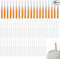 Shower Head Cleaner Tool Kit for Small Hole, 2 Designs Showerhead Cleaning Brushes & Multi-Size Picks for Tiny Nozzle Gaps Deep Clean Unclogging Brush Set (Orange)