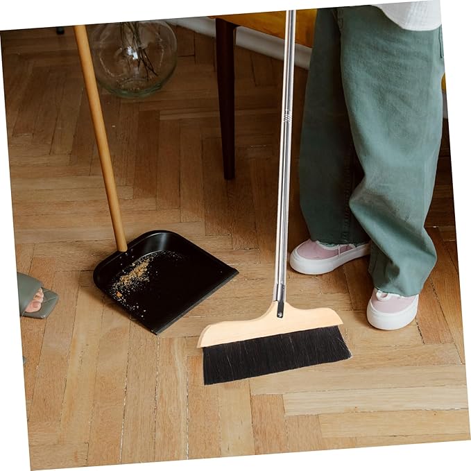Broom Soft Bristle Cleaning Brush for Dusting Heavy Duty Floor Sweeping Tool