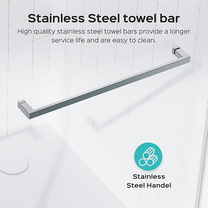 56''-60''W x 76''H Frameless Double Sliding Shower Door, 3/8'' (10mm) Thick SGCC Tempered Glass, Reversible Installation, Easy Clean Design, Chrome