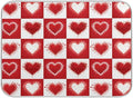 Valentine's Day Love Heart Red Buffalo Plaid Dish Drying Mat 18x24 for Kitchen Mother's Day Rose Pink Flowers Dishes Pad Dish Drainer Rack Mats Absorbent Fast Dry Kitchen Accessories