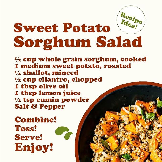 Food to Live Organic Italian White Whole Grain Sorghum, 25 Pounds – Non-GMO White Groats. Raw Milo Seeds. Vegan, Bulk Broom-corn. Durra is Great for Making Flour and Popped Jowar Dhani