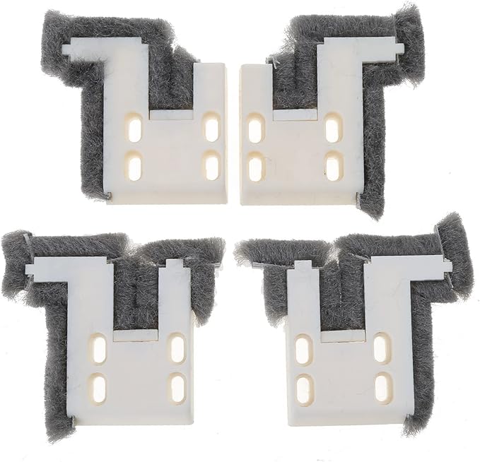 4pcs Sliding Window Buffer Block Up Down Track Sealing Wind-Proof Brush Strip Furniture Repair Hardware Accessories