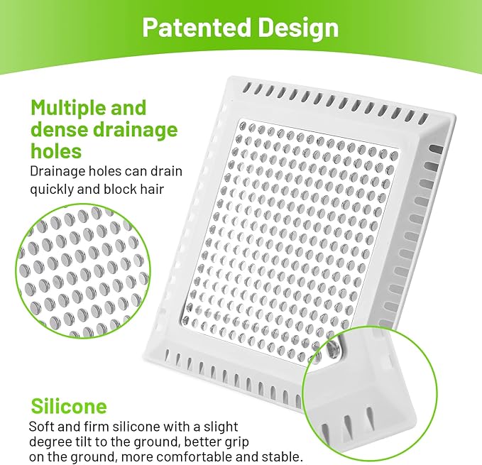 Drain Hair Catcher,Shower Drain Cover Hair Catcher Shower Drain Strainer for Bathroom Floor,Square Shower Hair Drain Catcher to Keep Away from Clogged Drain-No Rust!