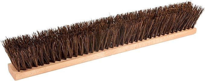 Restaurantware-BROOM HEAD ONLY: Clean Tek Professional 24-Inch Indoor Broom Head, 1 Heavy-Duty Push Cleaning Tool - Handle And Brace Sold Separately, Palmyra Bristles, Wooden, Outdoor Use
