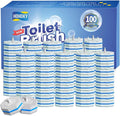 100pc Bulk Toilet Wand Refills - Disposable Toilet Brush Replacement Heads, Pack for Household Cleaning Bathroom cleaners Compatible Heads,washroom mats Brush Cleaning System,Clean Refill Pads.