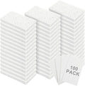 Zhengmy 100 Pieces Sponges Kitchen Compressed Sponges Bulk Natural Dish Sponge Compressed Wood Pulp Cleaning Sponge Without Scratching for Kitchen Bathroom, 3.9 x 2.4 x 0.12 Inch (White)