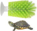 Turtle Scrub Brush, Turtle Scratches Back Brush Turtle Shell Clean Brush with Suction Cup Turtle Exfoliate Brush Tank Tortoise Brush for Remove Turtle Shell Scutes Mud Dirt