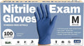 SUP Powder-Free Nitrile Exam Gloves, 100 Count Food Safe Latex-Free Medical Non-Sterile Cooking Disposable Glove, Blue