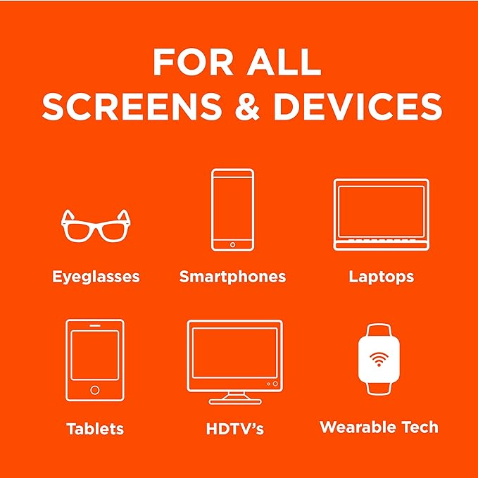 WHOOSH! Screen Shine Pocket 0.3 fl oz – Powerful Computer Screen Cleaner for Car, Laptop, Phone & Eyeglasses – Streak-Free Screen Cleaner Spray and Wipe, Sleek Leak-Free Bottle with Microfiber Cloth