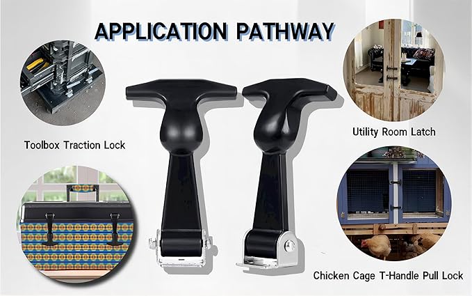 Premium Rubber Hasp with Plunger for RV Battery Box Strap, Tool Box Latch,Tool Room Latch,The Utility Room Latch,Pet House Latch - Secure and Durable(4pk)…