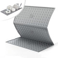 Dish Drying Mat, Silicone Drying Mat for Kitchen Counter, Collapsible Trifold Large Silicone Drying Mat, Dish Pads for Drying Multiple Usage, Easy Clean, Heat-Resistant, BPA Free(24×16in)