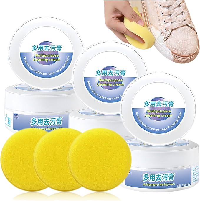 Shoes Stain Removal Cream, 2023 New Multi-Functional Cleaning and Stain Removal Cream, Shoes Multifunctional Cleaning Cream, Multipurpose Cleaning Cream (3Pcs)