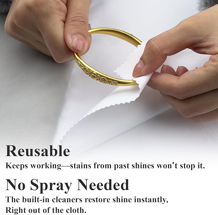 Silver Cleaning Kit with Ultra-Soft Brushes & Polish Cloths – Tarnish Removal for Antique Jewelry, Sterling Silverware, Cutlery & Plateware – Safe for Gold, Diamonds, Platinum, Gemstones & Coins