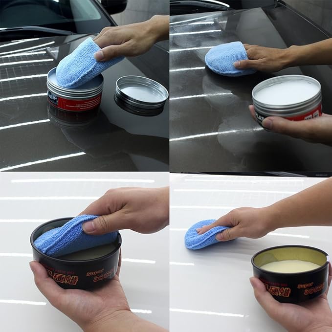 Microfiber Wax Applicator, AutoCare Ultra-Soft Microfiber Wax Applicator Pads with Finger Pocket Wax Applicator for Cars Wax Applicator Foam Sponge (Blue, 5" Diameter, Pack of 10)