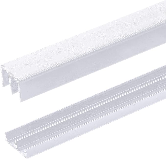 Randall Manufacturing 1/4" Plastic Sliding Door Track (White, 3 FT Long)