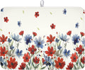 4th of July Floral Dish Drying Mat for Kitchen Counter 18 x 24 Inch Patriotic Dish Drainer Mat Absorbent Microfiber Independece Day Dish Rack Pad for Coffee Dining Bar Decor