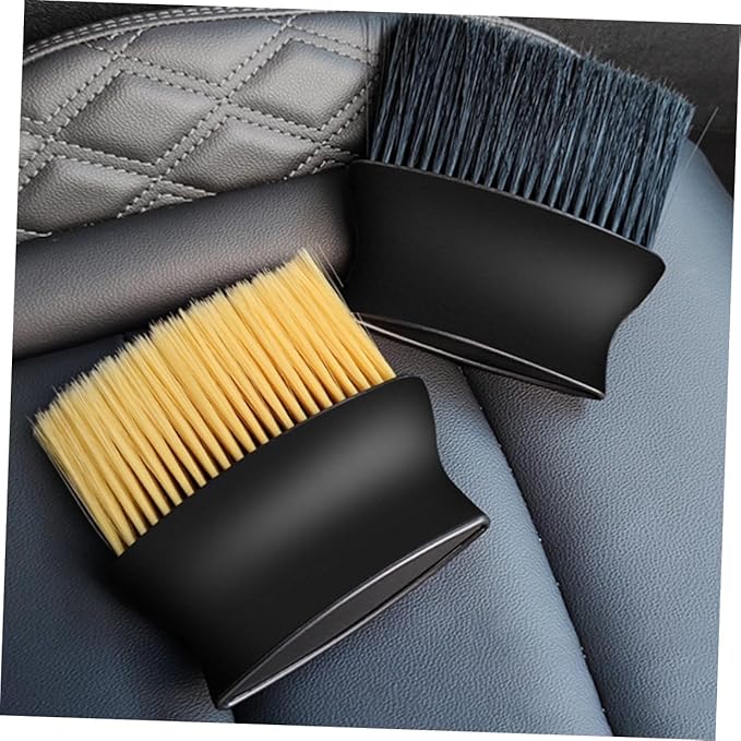 Car Air Vent Cleaning Brush Black Soft Bristle Auto Detailing Tool for Interior Vent Dust Removal and Car Air Conditioner Maintenance