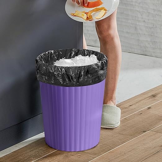 Trash Can - Small Waste basketbin - 2 Gallon- for Office,Home,Bathroom,Kitchen - Purple