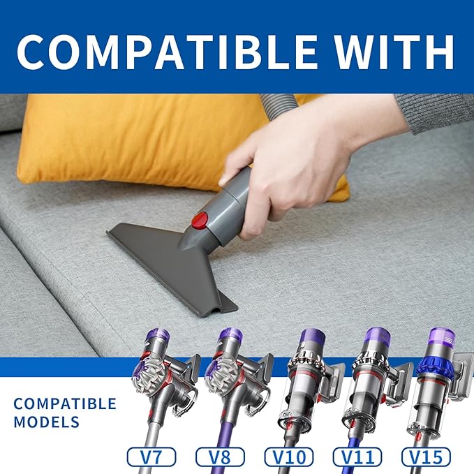 Mattress Tool Kit with Extension Hose and Quick Release Button for Dyson V7 V8 V10 V11 Cordless Vacuums - Compatible with Dyson Absolute, Trigger, Animal, Motorhead Models