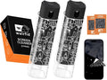 walrfid 2 Pack Car Screen Cleaner, Computer Screen Cleaner Spray and Wipe, Laptop Cleaning Mist Kit for Electronic iPad, iPhone, Phone, MacBook, TV, Monitor, Tablet Display, with Graffiti Case, Black