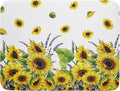 Sunflower Dish Drying Mat for Kitchen Counter 24x18 Inch Floral Lavender Drying Mat with Absorbent Reversible Microfiber Season Spring Summer Dish Drainer Mats Rack Pad for Coffee Countertop Protector