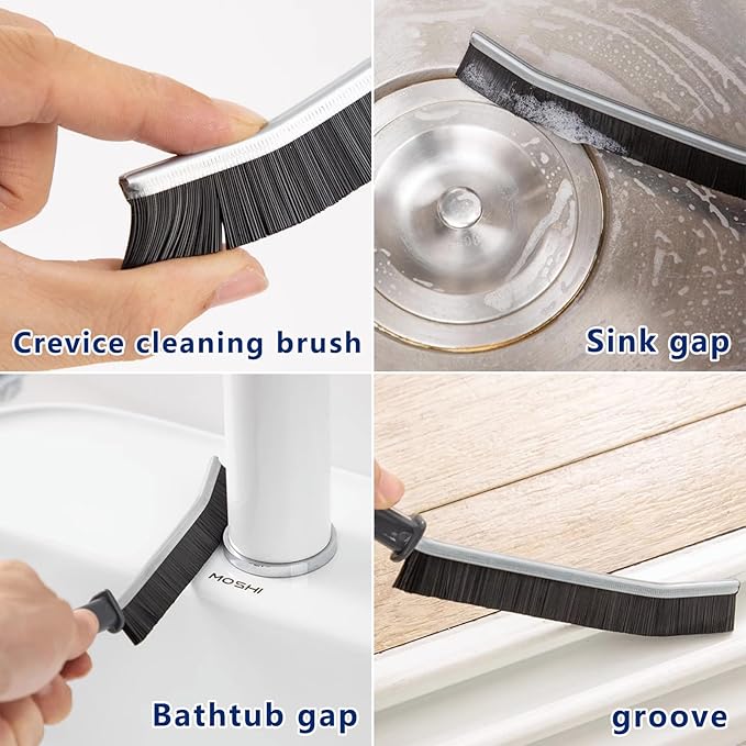 10Pcs Crevice Cleaning Tools, Household Cleaning Brush，Hard Bristle Brushes for Small Spaces, Bathroom, Kitchen, Tiles, Vents, Blinds, Keyboard
