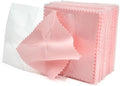 60PCS Jewelry Cleaning Cloth, Professional Polishing Cloth Individually Wrapped, Pink Silver Polishing Cloth for Jewelry Sterling Silver Gold Platinum Watch Coins and More (3.15" x 3.15")