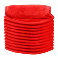 Orighty Makeup Remover Cloth, 12 Pack Makeup Removal Face Cleansing Cloth, Reusable Make Up Remover Pads Remove Instantly Dirt with Just Water, 5 x 5 in, Red