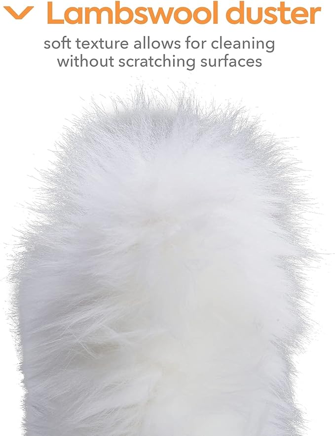 Professional Extendable Lamb Wool Duster, Gray
