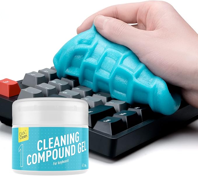 CLICK CLEAN 7oz Car & Keyboard Cleaning Gel x 2, Universal Dust Cleaning Gel for Electronics, Safe & Eco-Friendly, Reusable