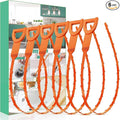 Drain Snake Hair Drain Clog Remover - 6 Pack Shower Snake Sink Unclogger Tool with Exquisite Packaging (Orange)