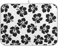 Tropical Hawaiian Hibiscus Flowers Dish Drying Mat for Kitchen Counter Absorbent Microfiber Drying Pad, Medium 16x18 in