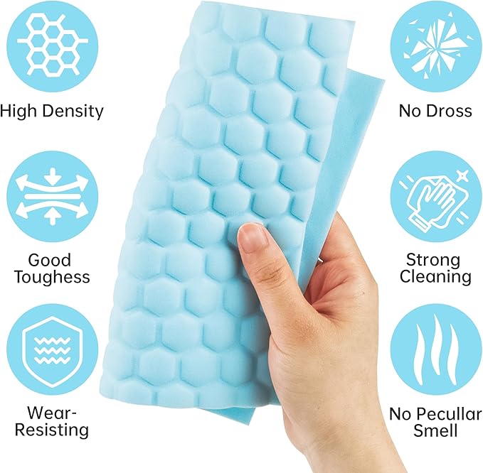 20 Pack Magic Sponge Eraser Sheets, Multi-Surface Cleaner, Disposable Portable Magic Cleaning Eraser Thin Wipes for Kitchenware Bathroom Shoe Sink Car Interiors Hard to Reach Places-Multicolor