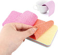 12 Layer Microfiber Sponge Block, Non-Scratch Microfiber sponges Kitchen Dish Sponge for Washing Dishes, Easy Cleaning(Multi-Color)