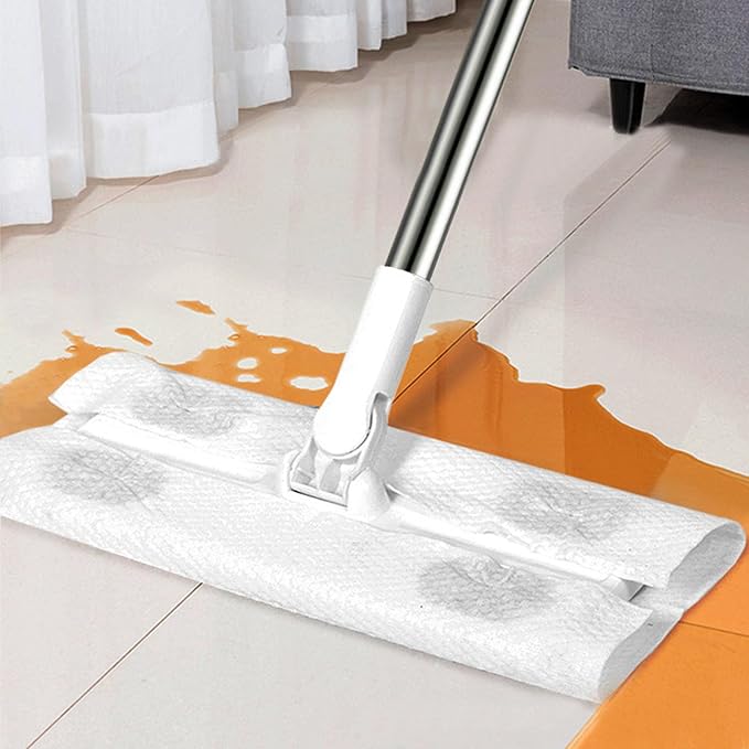 Premium Static Dust Mop, Wet and Dry Floor Cleaner with PP and Stainless Steel Handle, Multifunctional for Wood, Tile, Marble, Home and Office Use