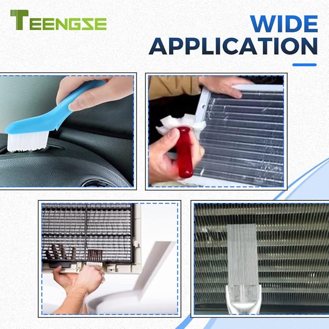 7PCS Air Conditioning Brush Set, FCR6 Fin Comb Tool, Radiator Condenser Fin Comb, Stainless Steel Air Conditioner Condenser Fin Comb for Cleaning AC Evaporator Radiator Refrigerator