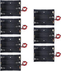 7PCS 18650 Battery Holder Bundle with Wire 18650 Battery Holder Case 3.7V, 3 Slot DIY Battery Storage Boxes, 3 Slot Black Plastic Batteries Case for 18650 Battery
