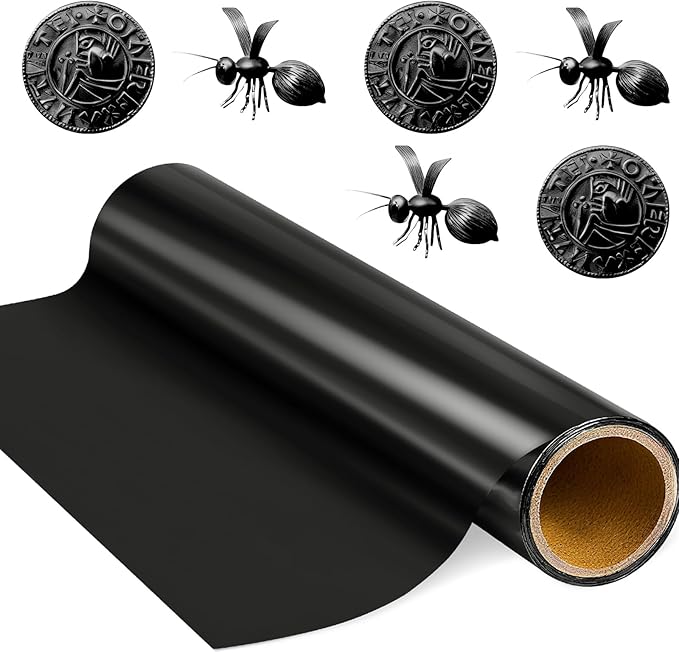 1 Roll Aluminum DIY Crafts Foil 12 Inch x 20 ft x 0.1 mm Thick for Art Project Aluminum Metal Flashing Roll Wide Sheet Multipurpose Metal Sheets for DIY and Crafting Projects (Black)