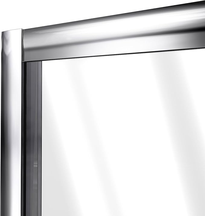 DreamLine Flex 50-54 inch W x 72 inch H Semi-Frameless Pivot Shower Door in Chrome
