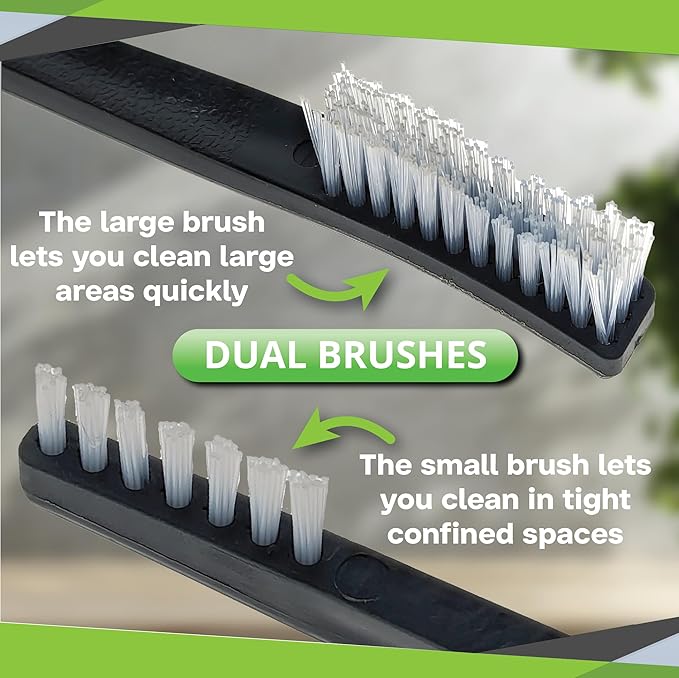 SE 10-Piece Double-Ended Gun Cleaning Brush Set, Gun Cleaning Supplies Kit, 7-inch Nylon Bristle Brushes, Plastic Handle - 7615NB10PCS
